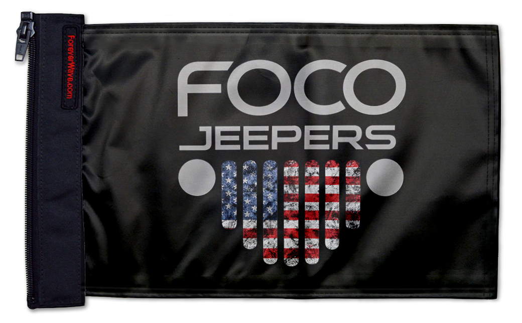 FOCO Jeepers 12"x18" Forever Wave Flag