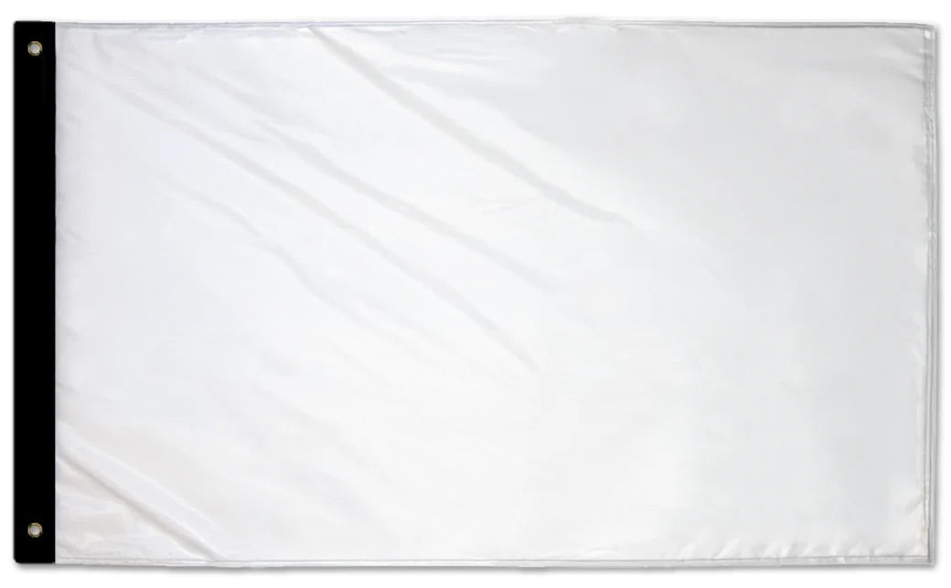 Custom double-sided 3'x5' flag template, blank white