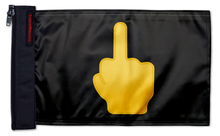 Emoji Middle Finger 12"x18" Forever Wave Flag for Golf Carts