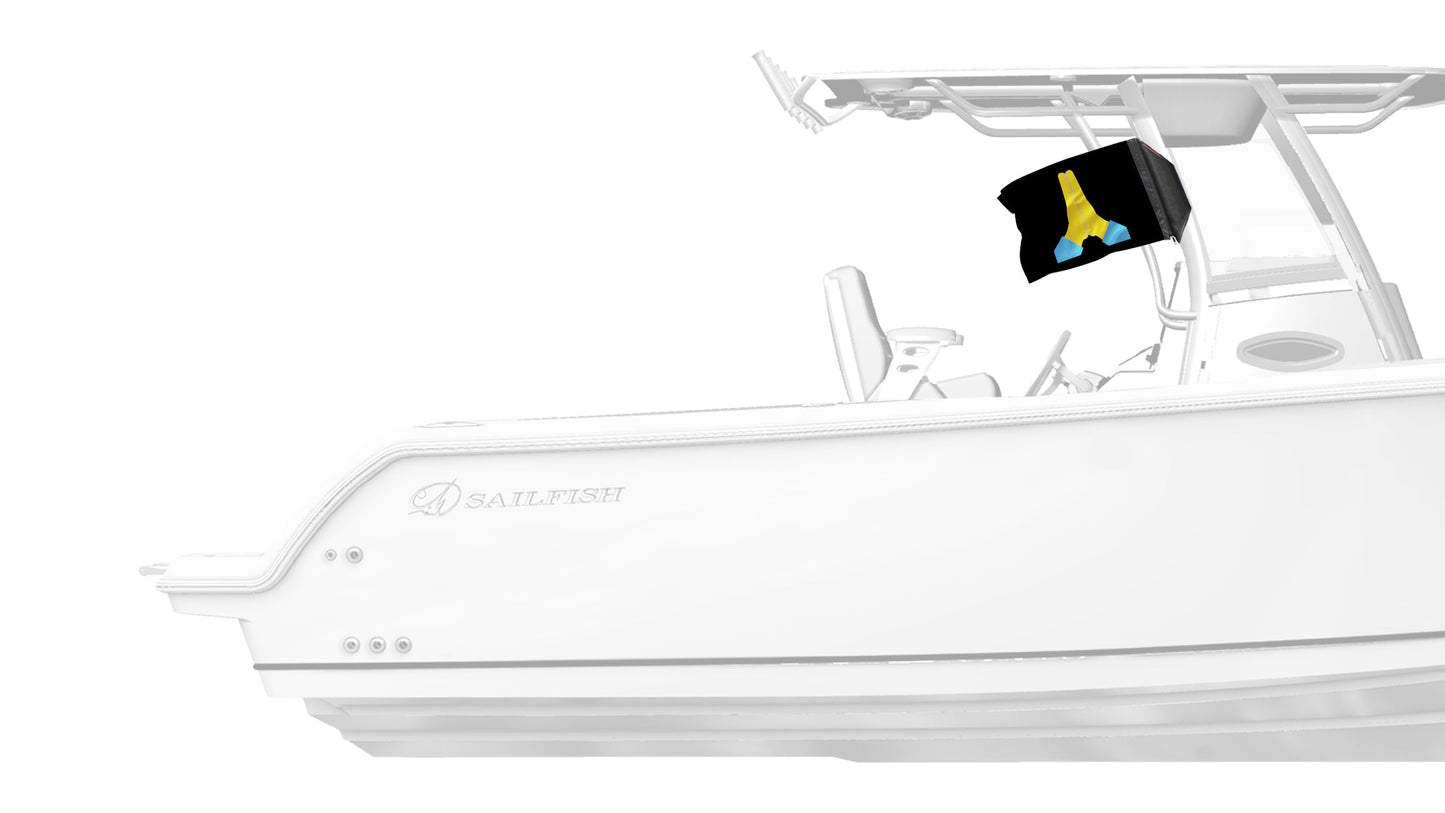 Emoji Praying Hands 12"x18" Forever Wave Flag for Boats
