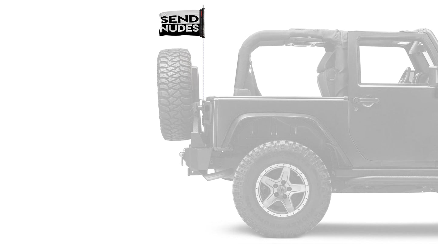 Send Nudes 12"x18" Forever Wave Flag for Jeep Wrangler LJ 2003-2006
