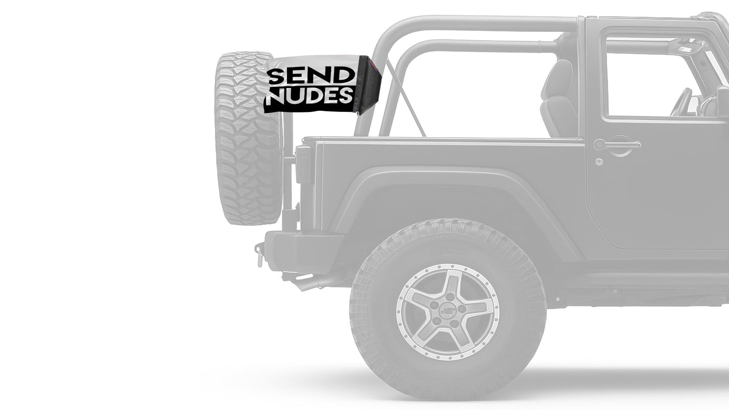Send Nudes 12"x18" Forever Wave Flag for Jeep Wrangler JK 2-Door 2007-2018