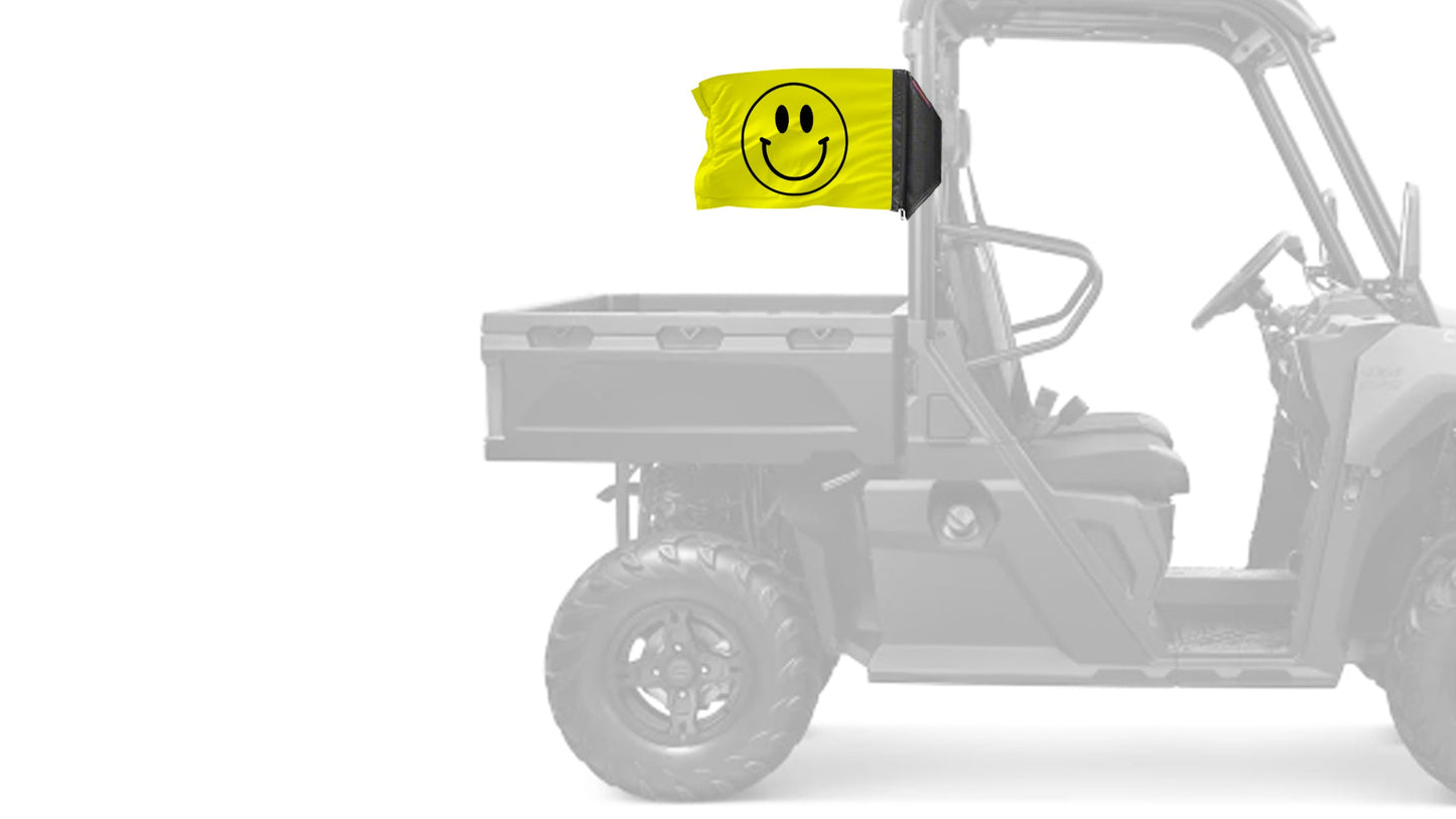 Smiley Face 12"x18" Forever Wave Flag for UTVs