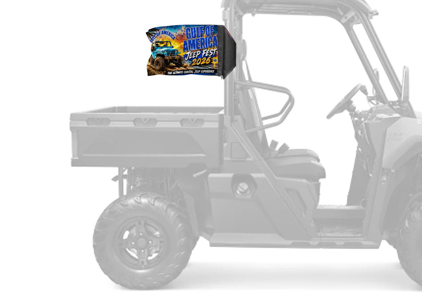 Gulf Of America Jeep Fest 2026 12"x18" Forever Wave Flag