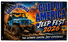 Gulf Of America Jeep Fest 2026 3'x5' Double-Sided Flag