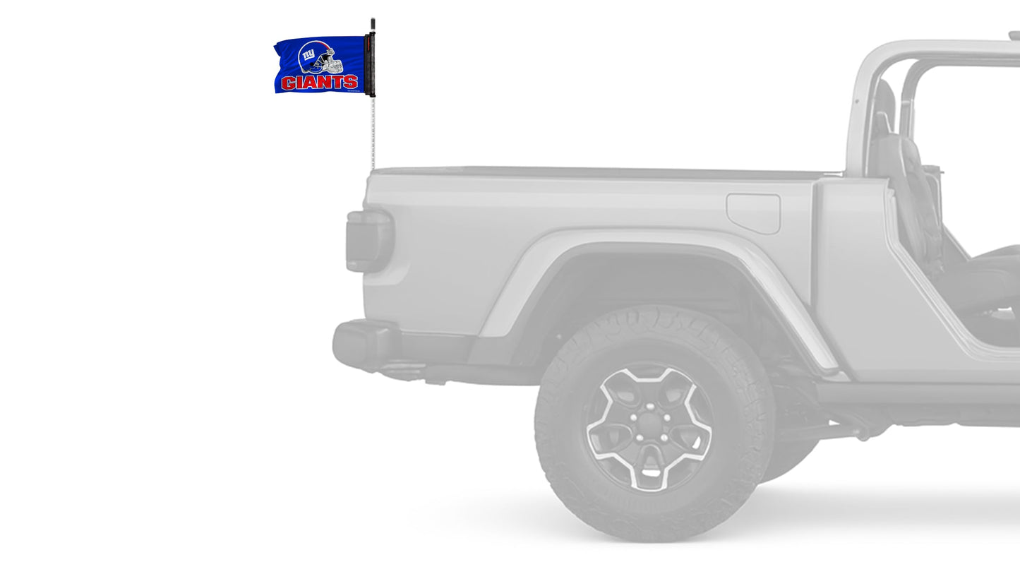 New York Giants 11"x17" Forever Wave Flag for Jeep Wrangler JK 2-Door 2007-2018