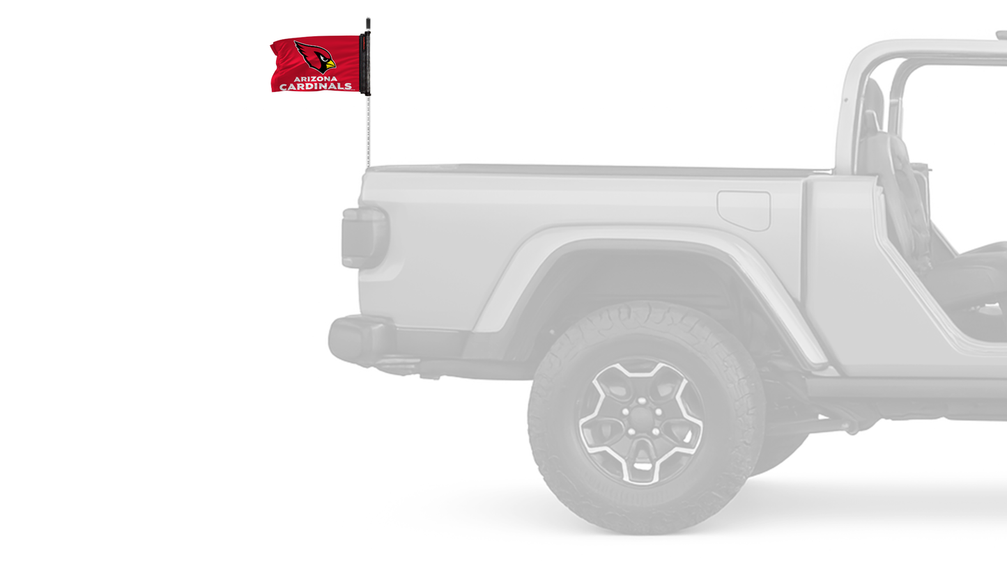 Arizona Cardinals 11"x17" Forever Wave Flag for Jeep Wrangler JLU 4-Door 2018-Present