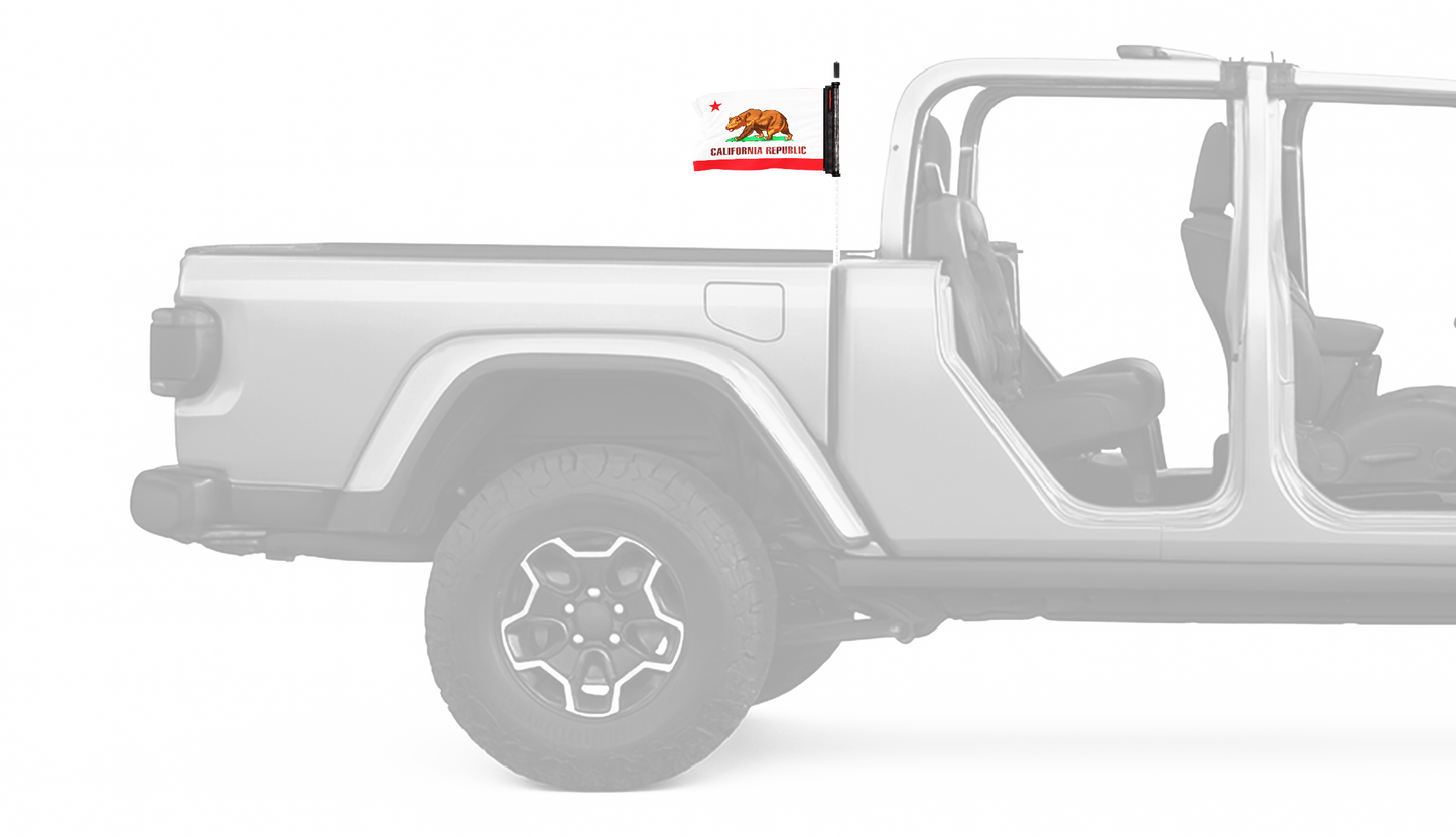 State Flag California 12"x18" Forever Wave Flag for Jeep Gladiator JT