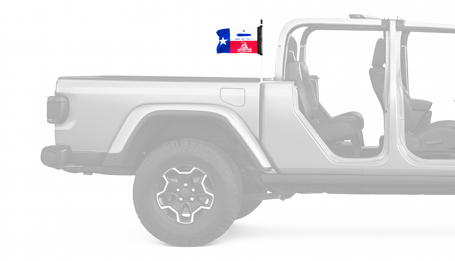 State Flag Texas Don't Tread 12"x18" Forever Wave Flag for Jeep Gladiator JT