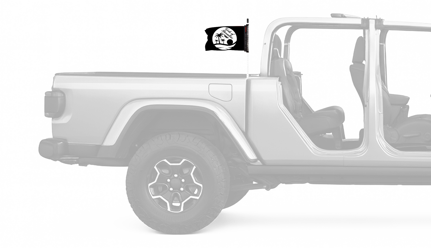 Girls Of Paradise 12"x18" Forever Wave Flag for Jeep Gladiator JT