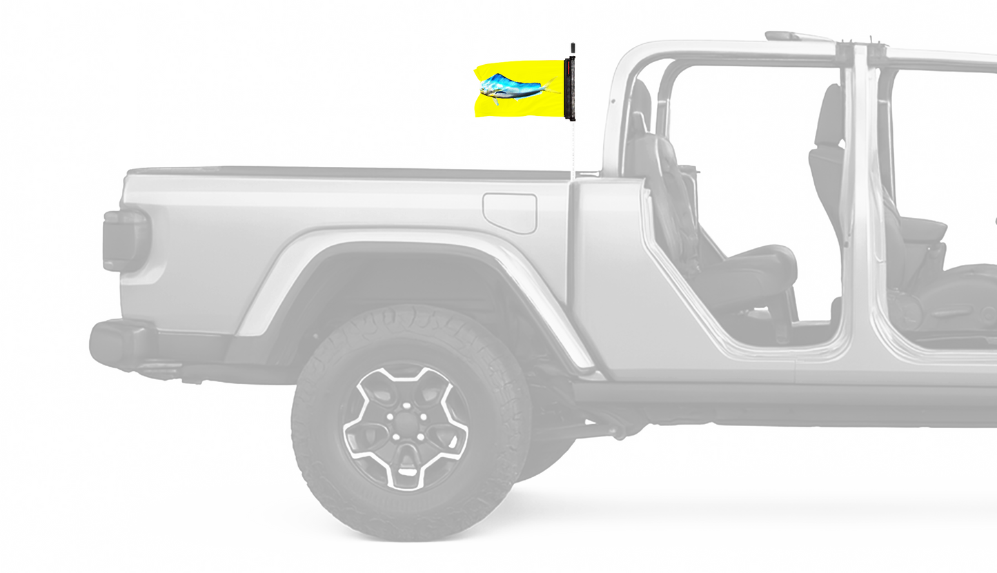 Dolphin 12"x18" Forever Wave Flag for Jeep Gladiator JT