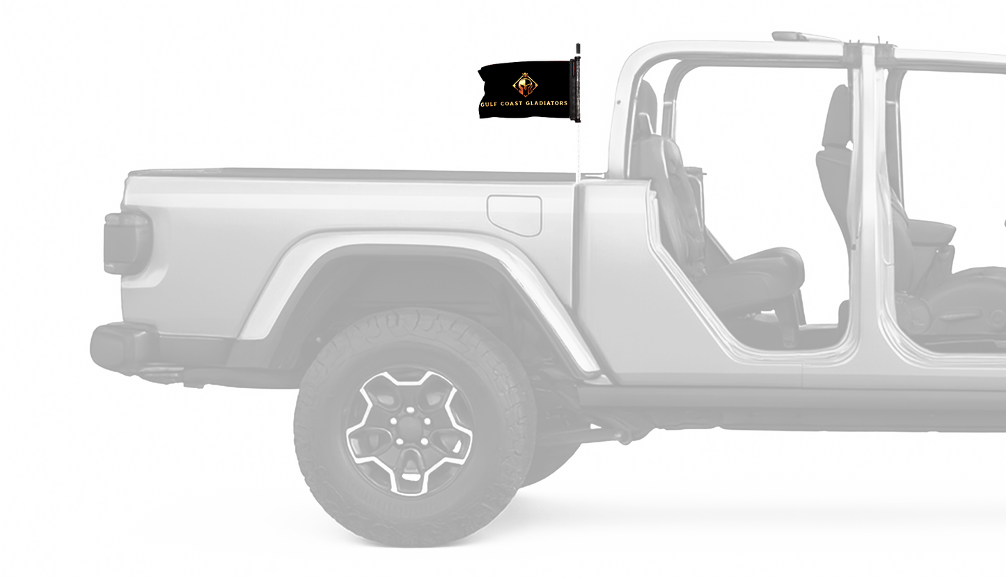 Gulf Coast Gladiators 11"x17" Forever Wave Flag for Jeep Gladiator JT