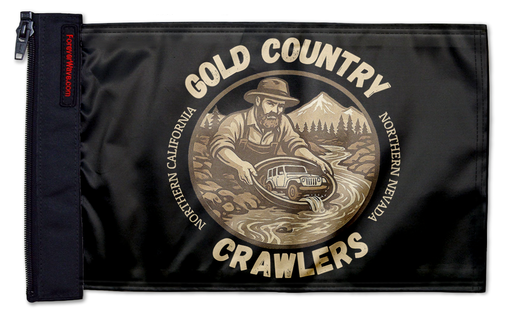Gold Country Crawlers 12"x18" Forever Wave Flag