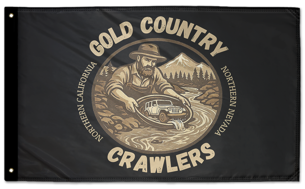 Gold Country Crawlers 3'x5' Double-Sided Flag