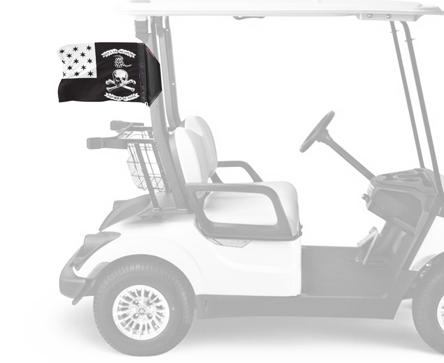 Veterans Exempt 12"x18" Forever Wave Flag for Golf Carts