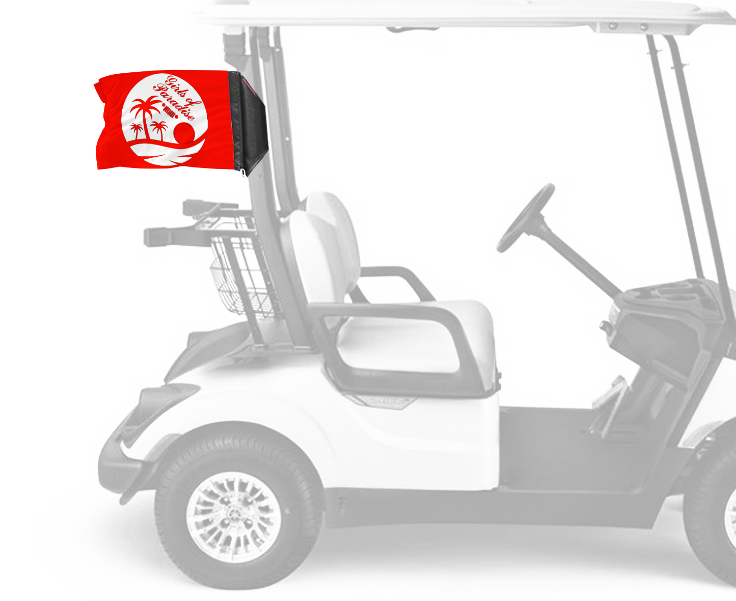 Girls Of Paradise 12"x18" Forever Wave Flag for Golf Carts