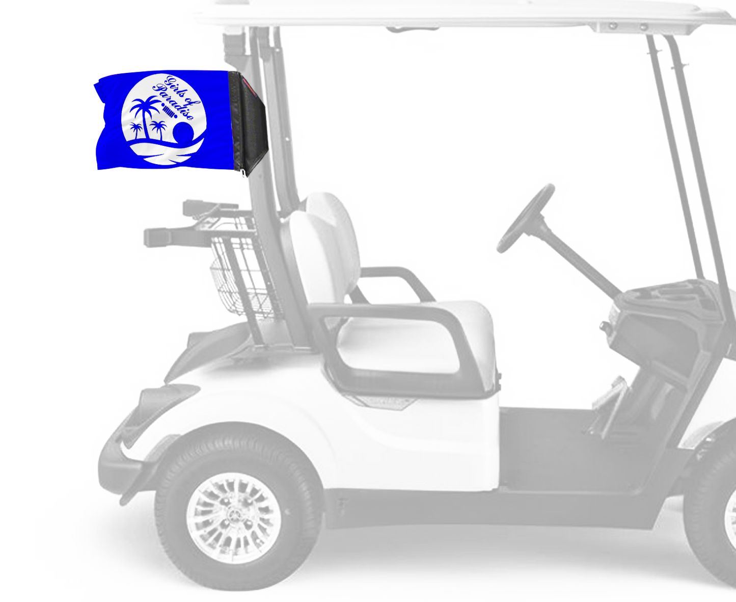 Girls Of Paradise 12"x18" Forever Wave Flag for Golf Carts