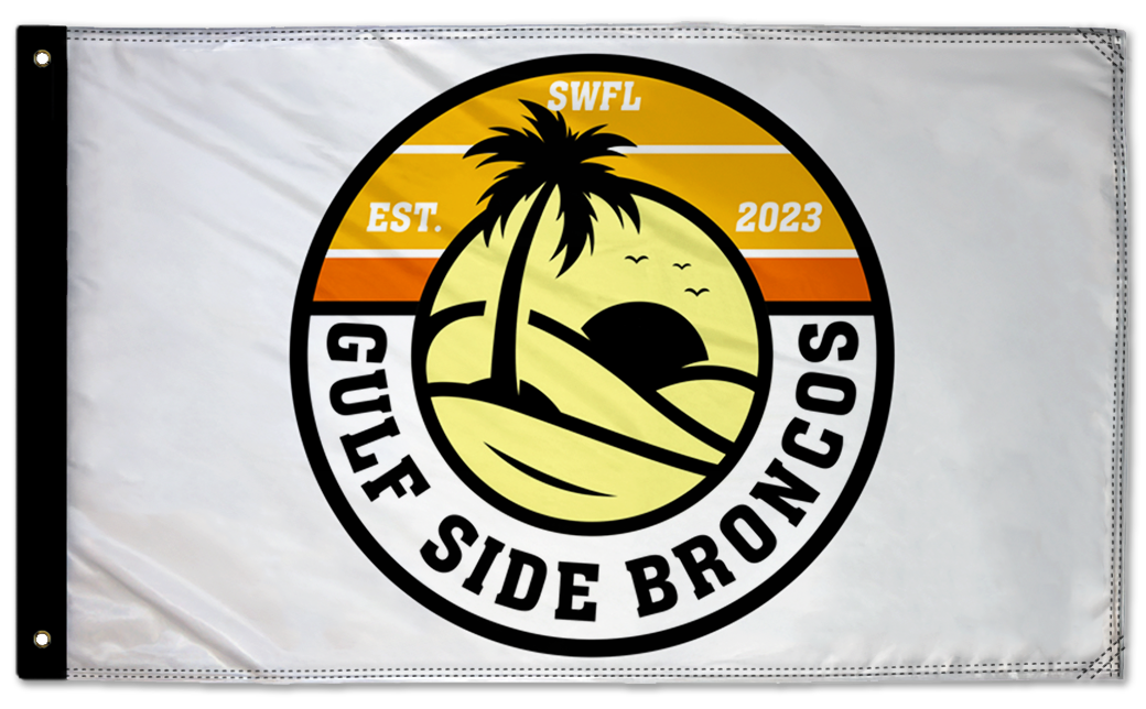 Gulf Side Broncos Flag 3'x5' Double-Sided Flag
