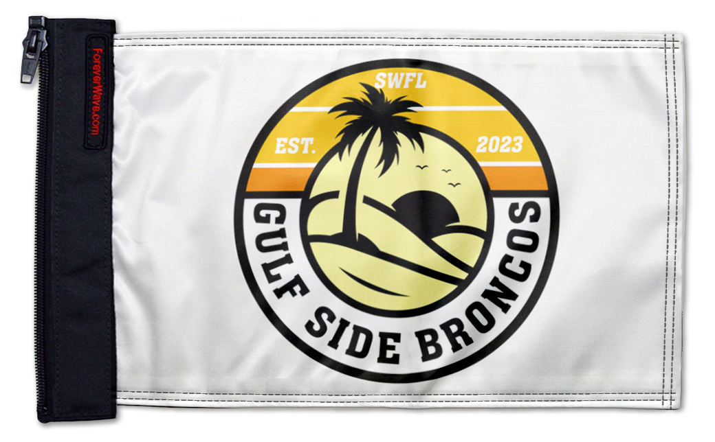 Gulf Side Broncos Flag 12"x18" Forever Wave Flag