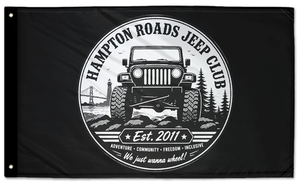 Hampton Roads Jeep Club 3'x5' Double-Sided Flag