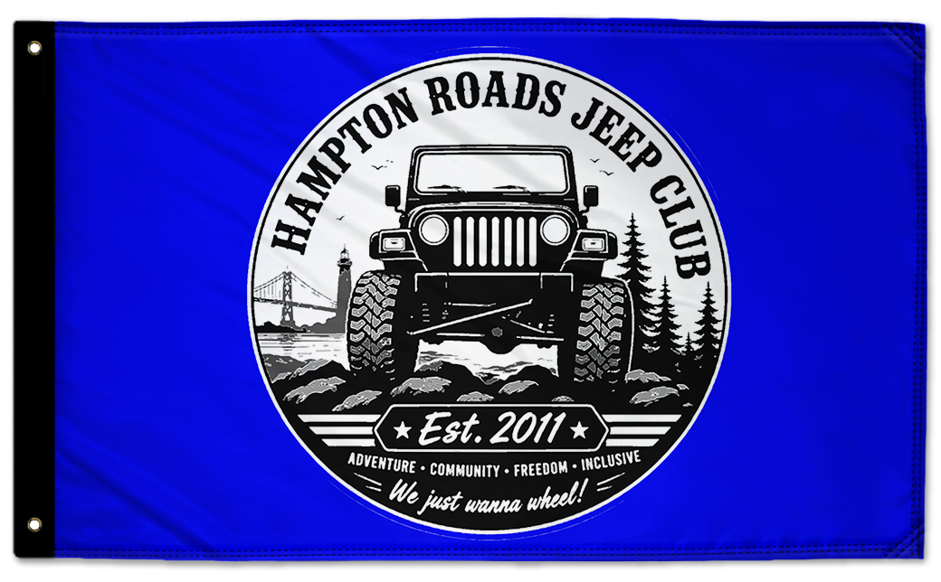 Hampton Roads Jeep Club 3'x5' Double-Sided Flag