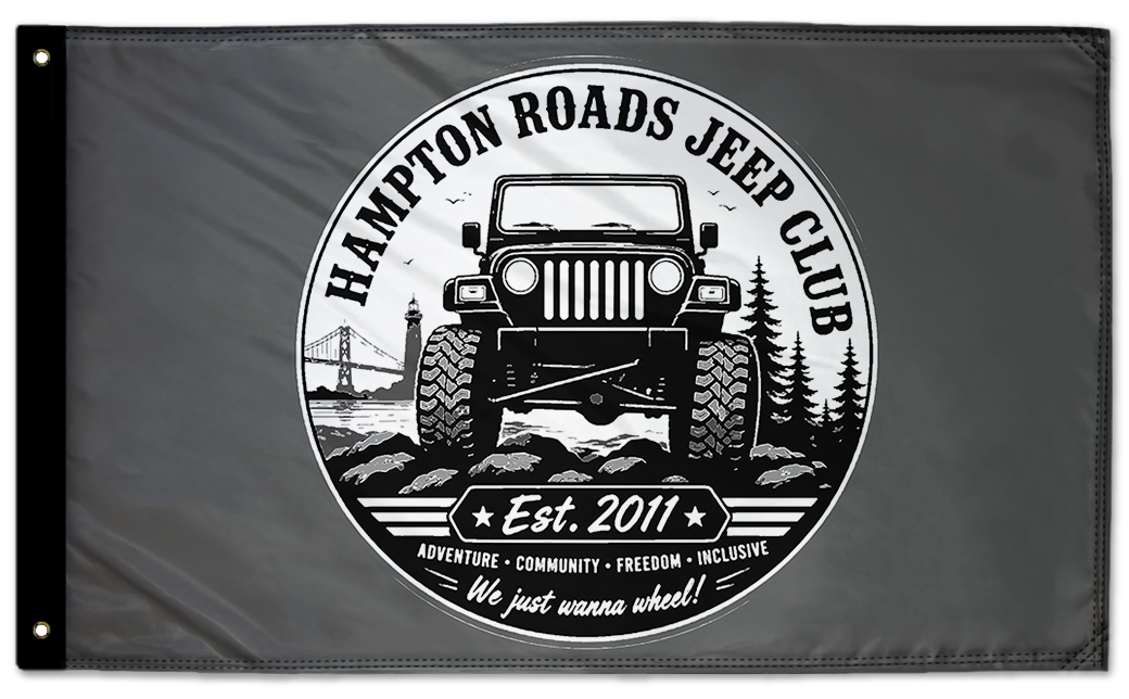 Hampton Roads Jeep Club 3'x5' Double-Sided Flag