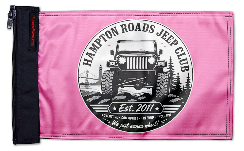 Hampton Roads Jeep Club 12"x18" Forever Wave Flag