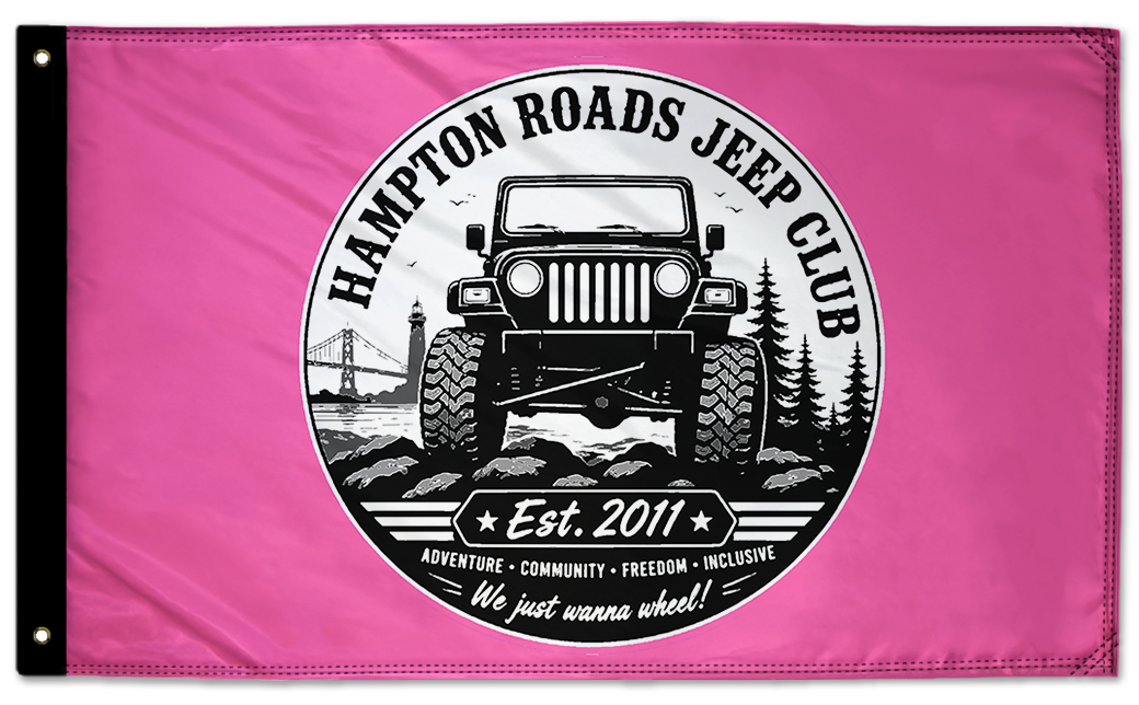 Hampton Roads Jeep Club 3'x5' Double-Sided Flag