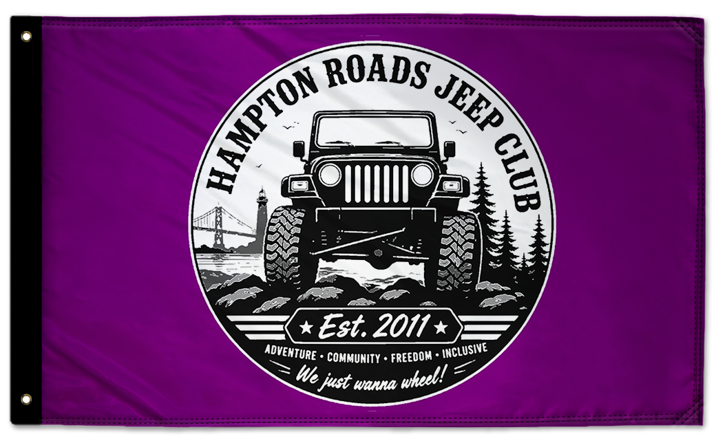 Hampton Roads Jeep Club 3'x5' Double-Sided Flag