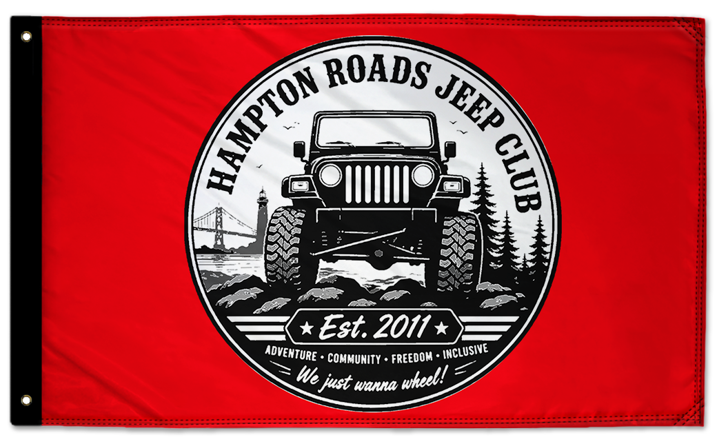 Hampton Roads Jeep Club 3'x5' Double-Sided Flag