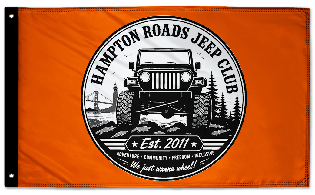 Hampton Roads Jeep Club 3'x5' Double-Sided Flag