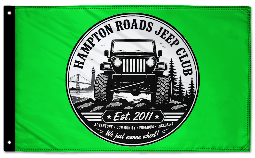 Hampton Roads Jeep Club 3'x5' Double-Sided Flag