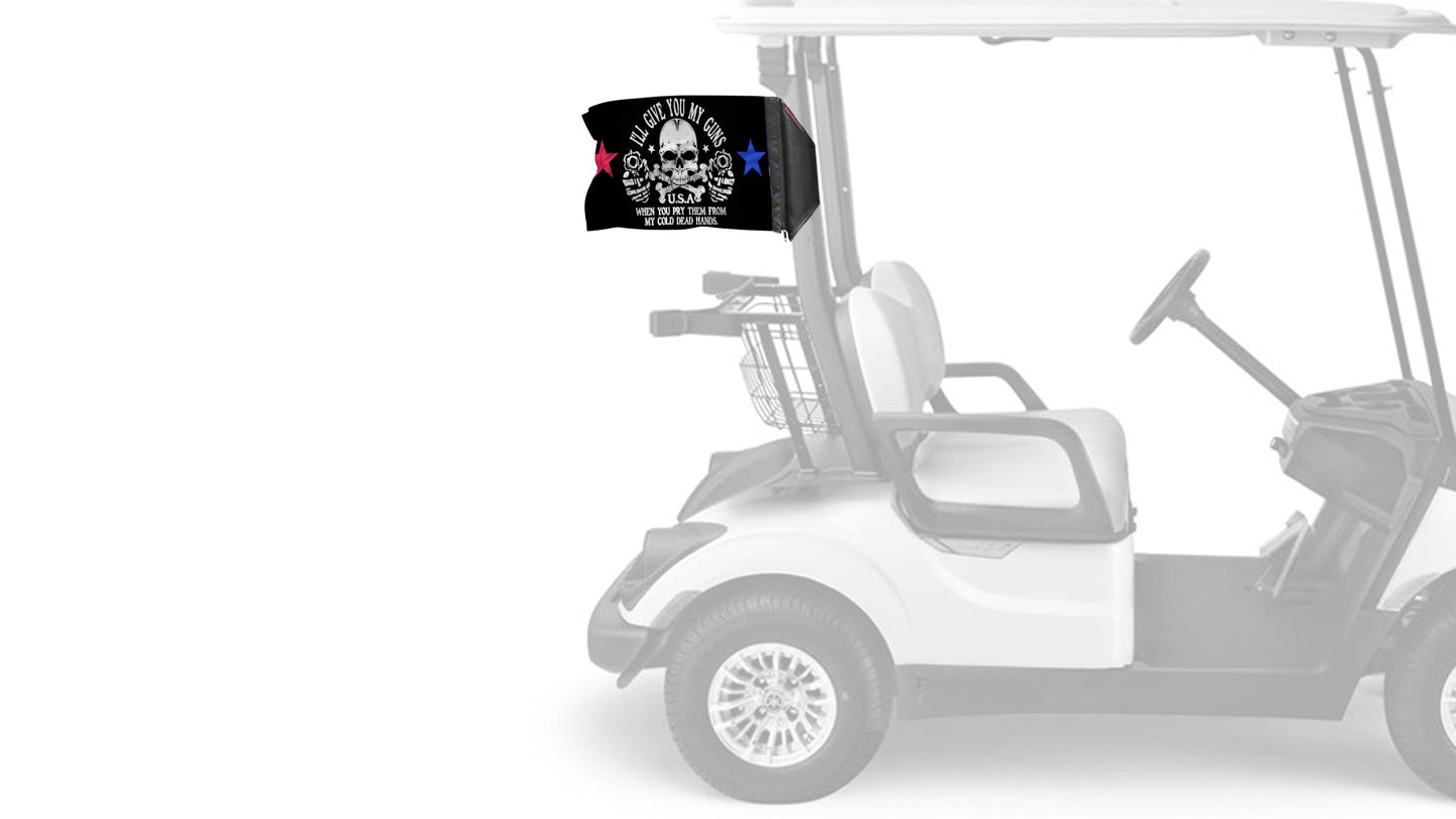 2A We The People 12"x18" Forever Wave Flag for Golf Carts