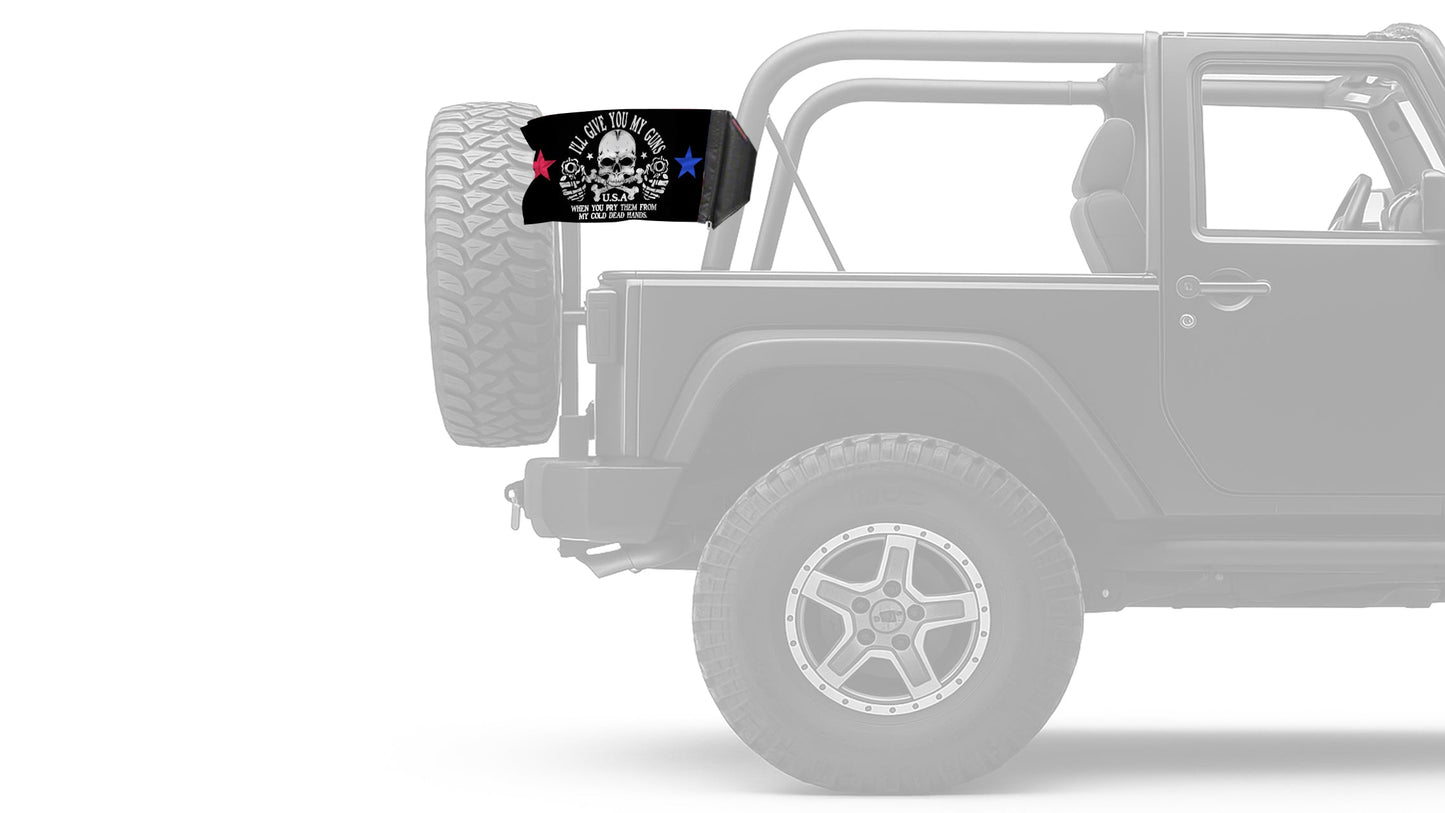 2A We The People 12"x18" Forever Wave Flag for Jeep Wrangler YJ 1986-1995