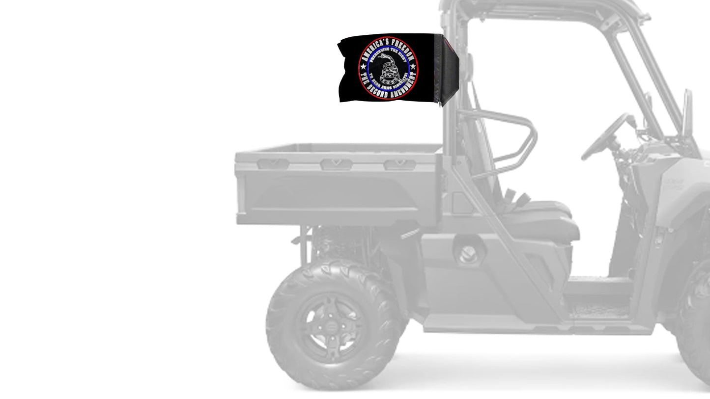 2nd Amendment 12"x18" Forever Wave Flag for UTVs