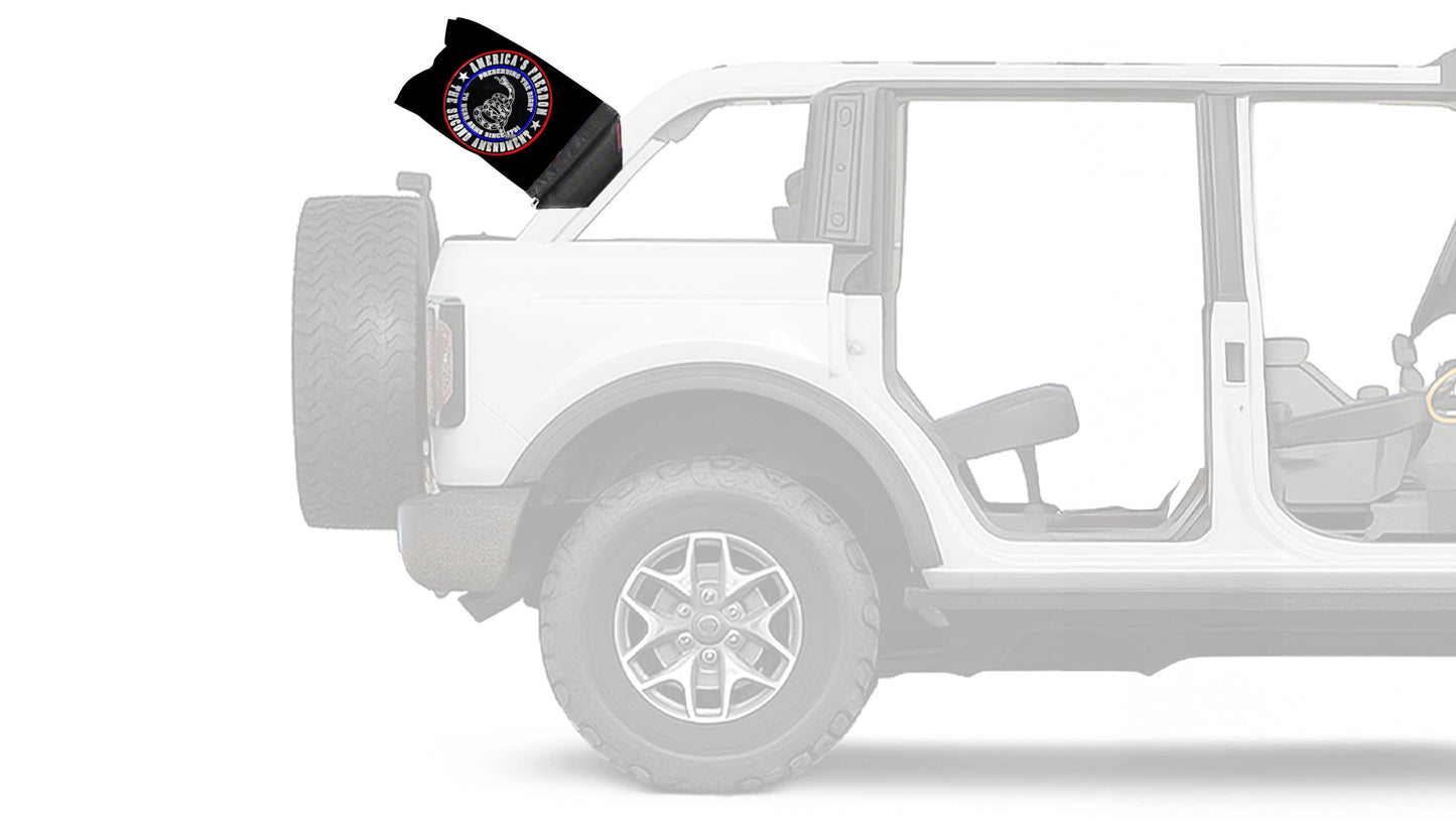 2nd Amendment 12"x18" Forever Wave Flag for Bronco