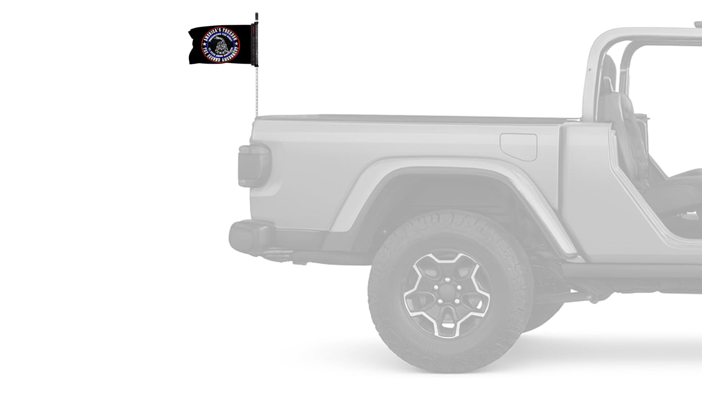 2nd Amendment 12"x18" Forever Wave Flag for Bronco