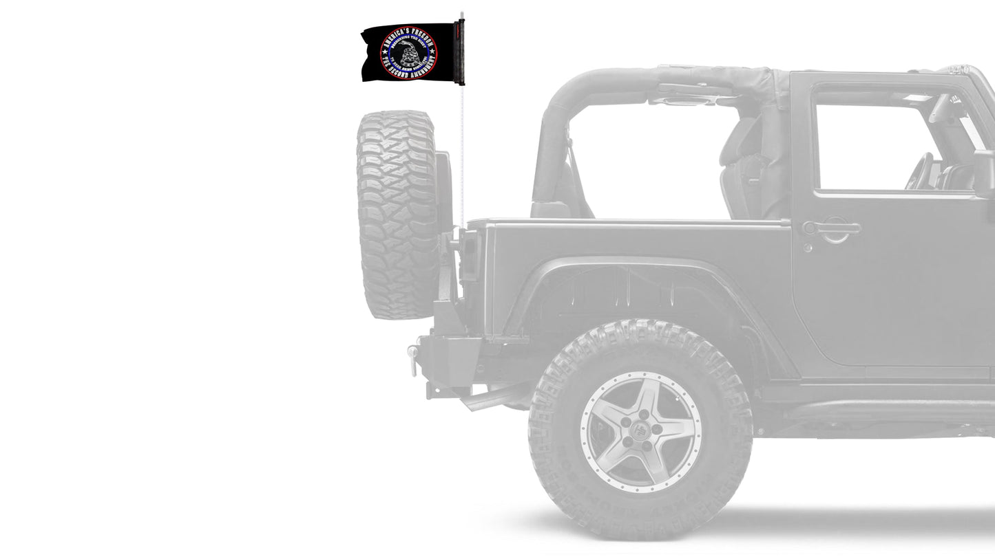 2nd Amendment 12"x18" Forever Wave Flag for Bronco