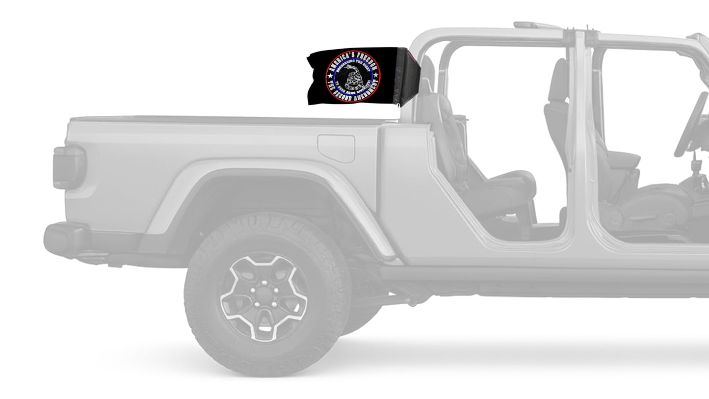 2nd Amendment 12"x18" Forever Wave Flag for Jeep Gladiator JT