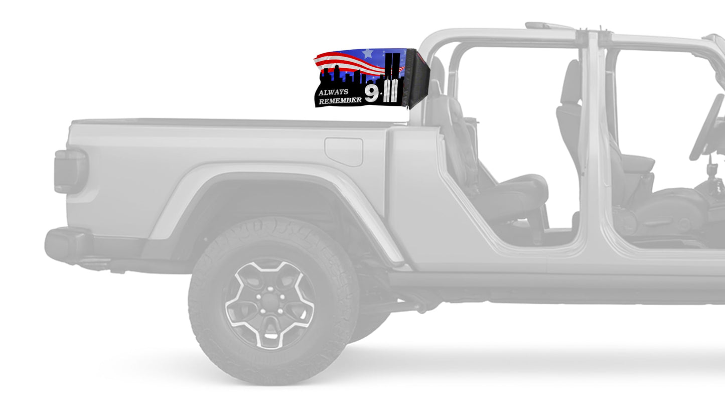 911 Tribute 12"x18" Forever Wave Flag for Jeep Gladiator JT