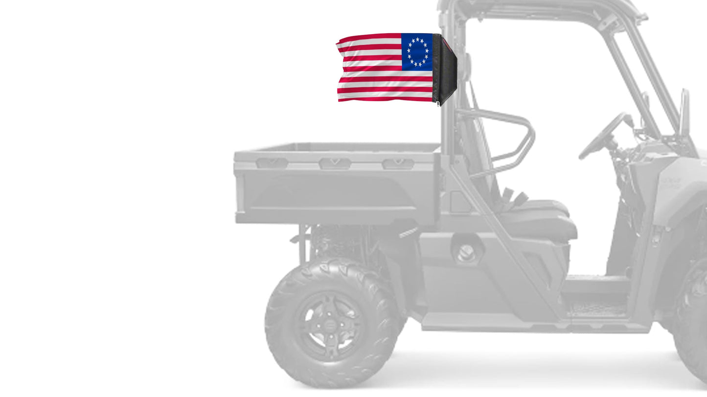 Betsy Ross 12"x18" Forever Wave Flag for UTVs