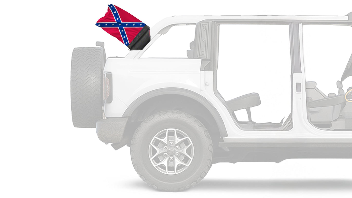 Confederate 12"x18" Forever Wave Flag for Bronco