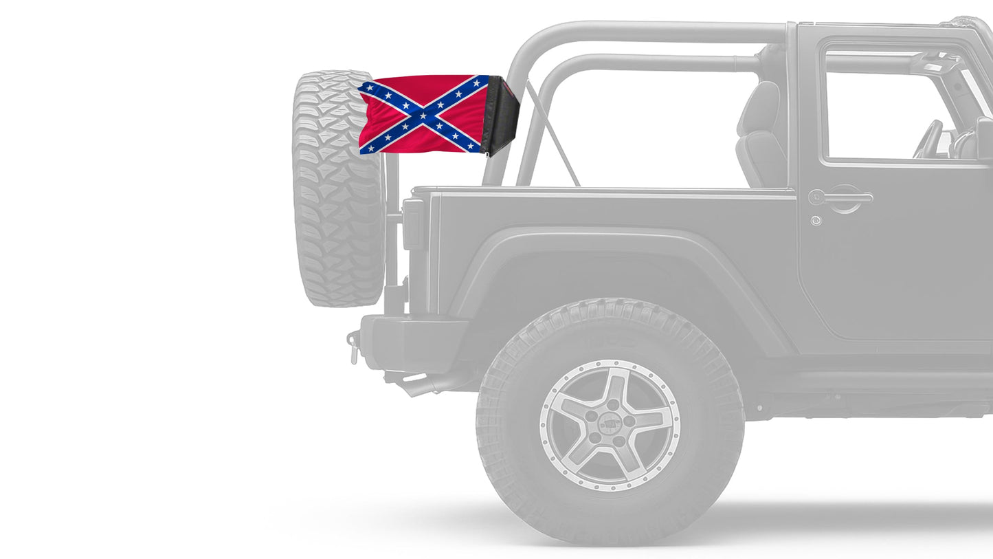 Confederate 12"x18" Forever Wave Flag for Jeep Wrangler TJ 1996-2006