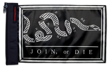 Franklin Join or Die 12"x18" Forever Wave Flag for Jeep Wrangler JL 2-Door 2018-Present