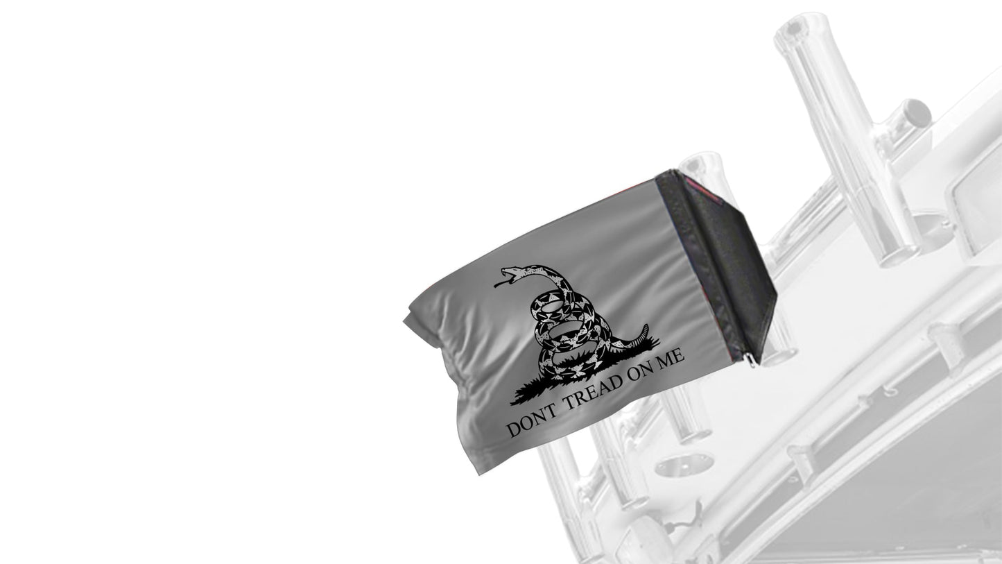 Gadsden Subdued 12"x18" Forever Wave Flag for Boats
