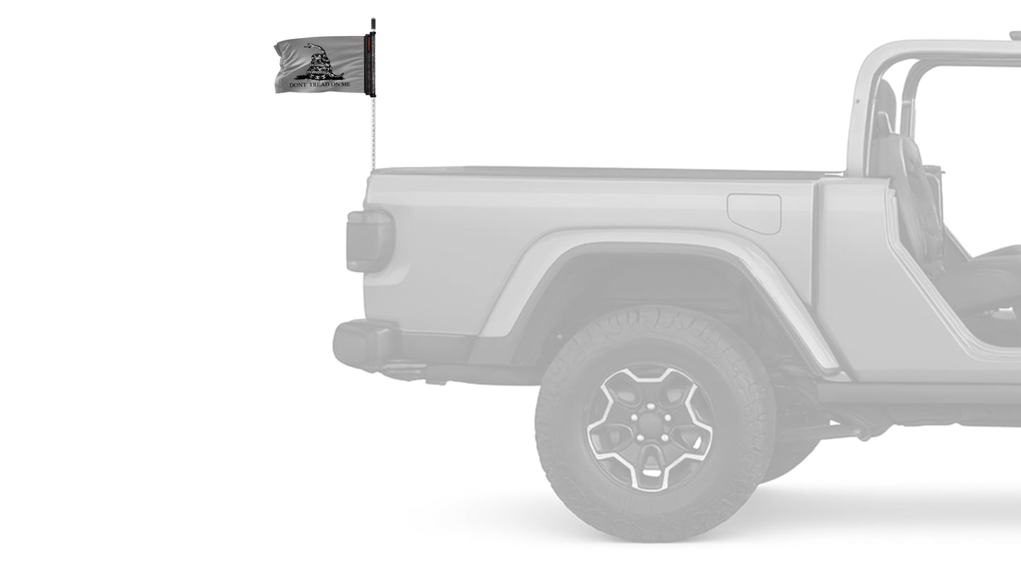 Gadsden Subdued 12"x18" Forever Wave Flag for Jeep Wrangler YJ 1986-1995
