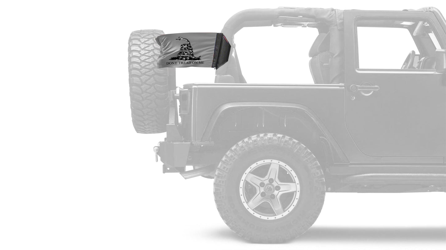 Gadsden Subdued 12"x18" Forever Wave Flag for Jeep Wrangler JK 2-Door 2007-2018