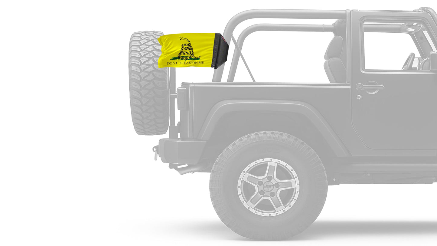 Gadsden "Don't Tread On Me" 12"x18" Forever Wave Flag for Jeep Wrangler TJ 1996-2006