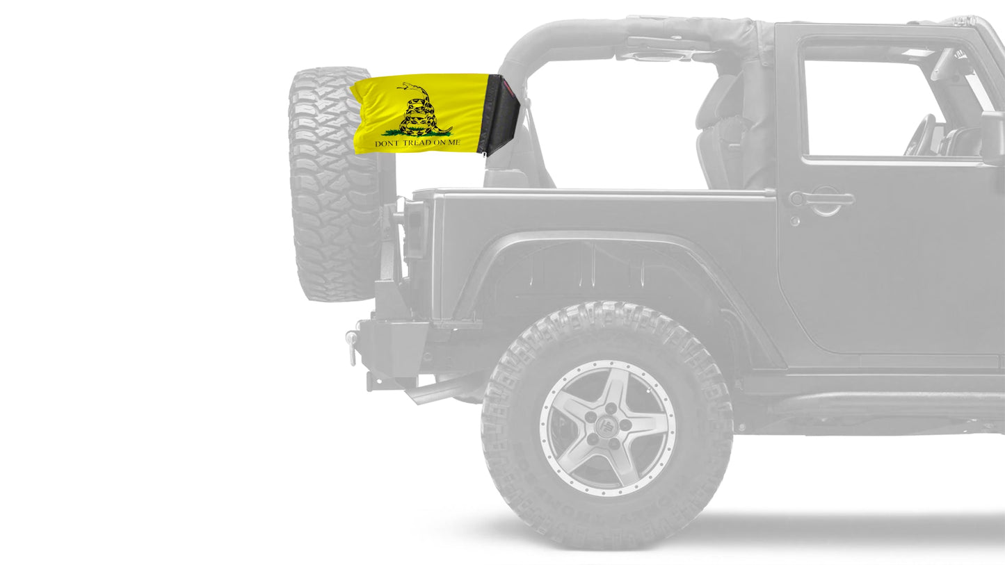 Gadsden "Don't Tread On Me" 12"x18" Forever Wave Flag for Jeep Wrangler TJ 1996-2006