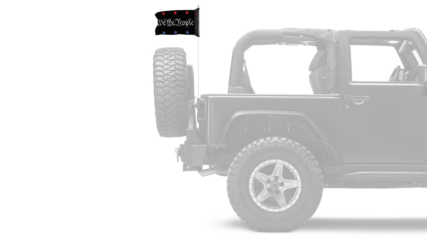 We The People 12"x18" Forever Wave Flag for Jeep Wrangler CJ-7 and CJ-8 1976-1986